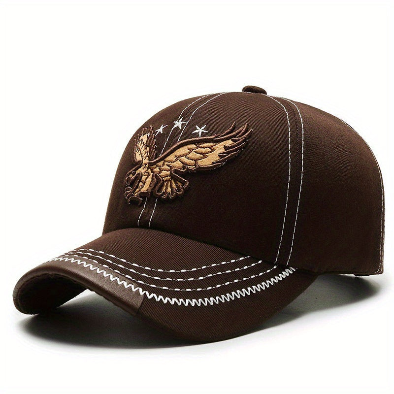Men's Spring Baseball Cap Eagle Embroidered Peaked Cap