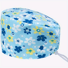 Printed Adjustable Work Cap Scrub Nurse Hat Men Women