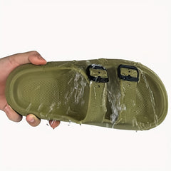 Leopard Print Lightweight Non Slip Open Toe Slides
