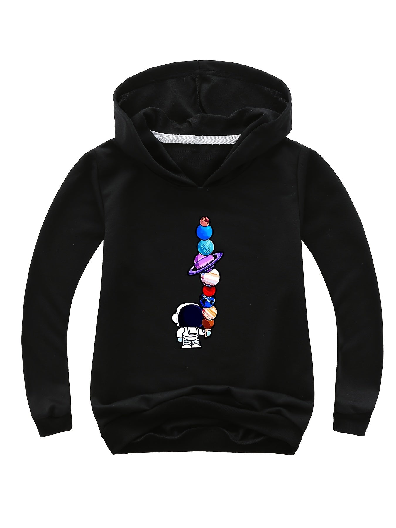 Astronaut Pattern V Neck Sweatshirt for Girls