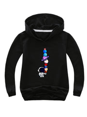 Astronaut Pattern V Neck Sweatshirt for Girls