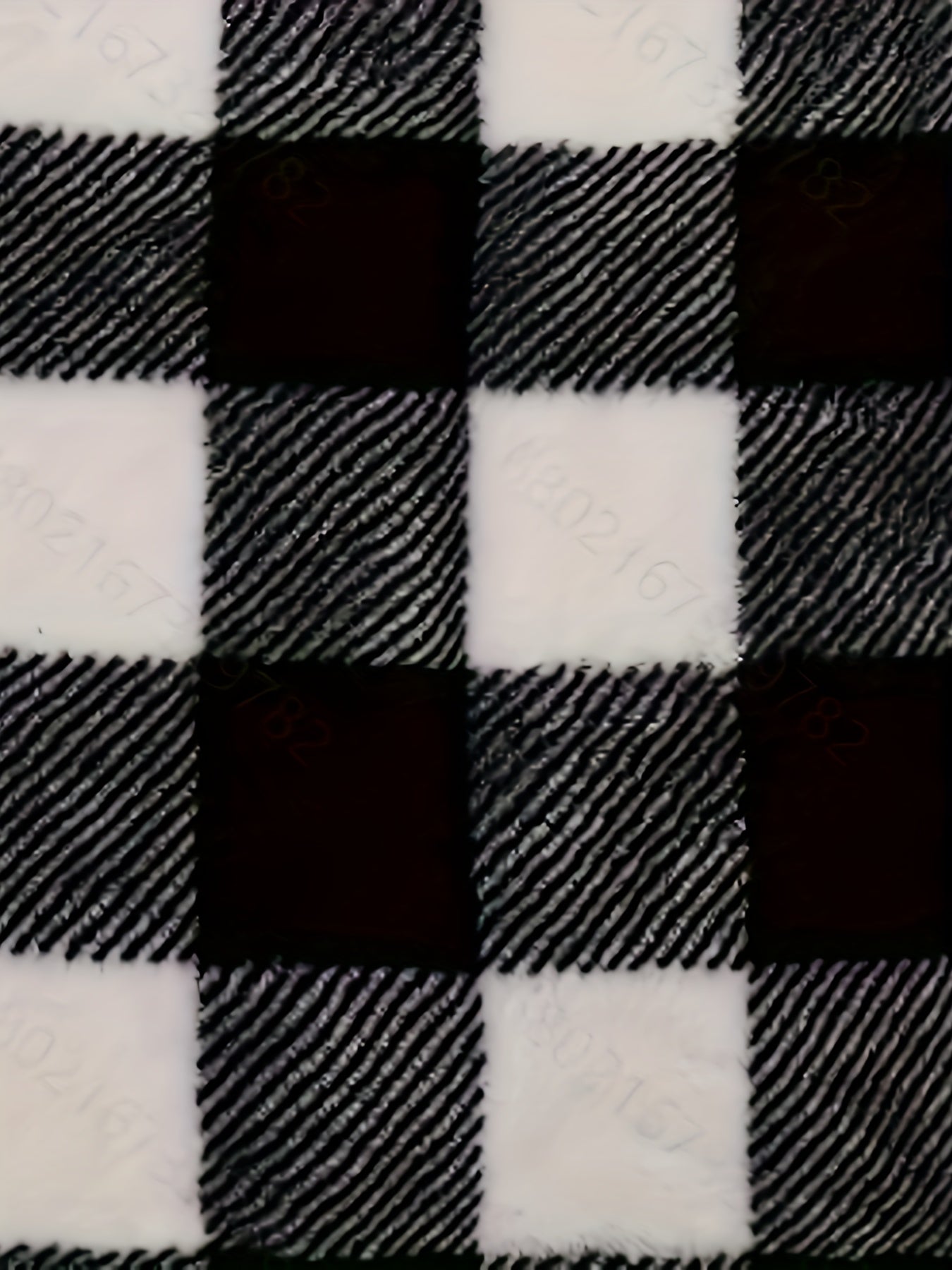 Colorblock Gingham Print Fleece Vest Coat