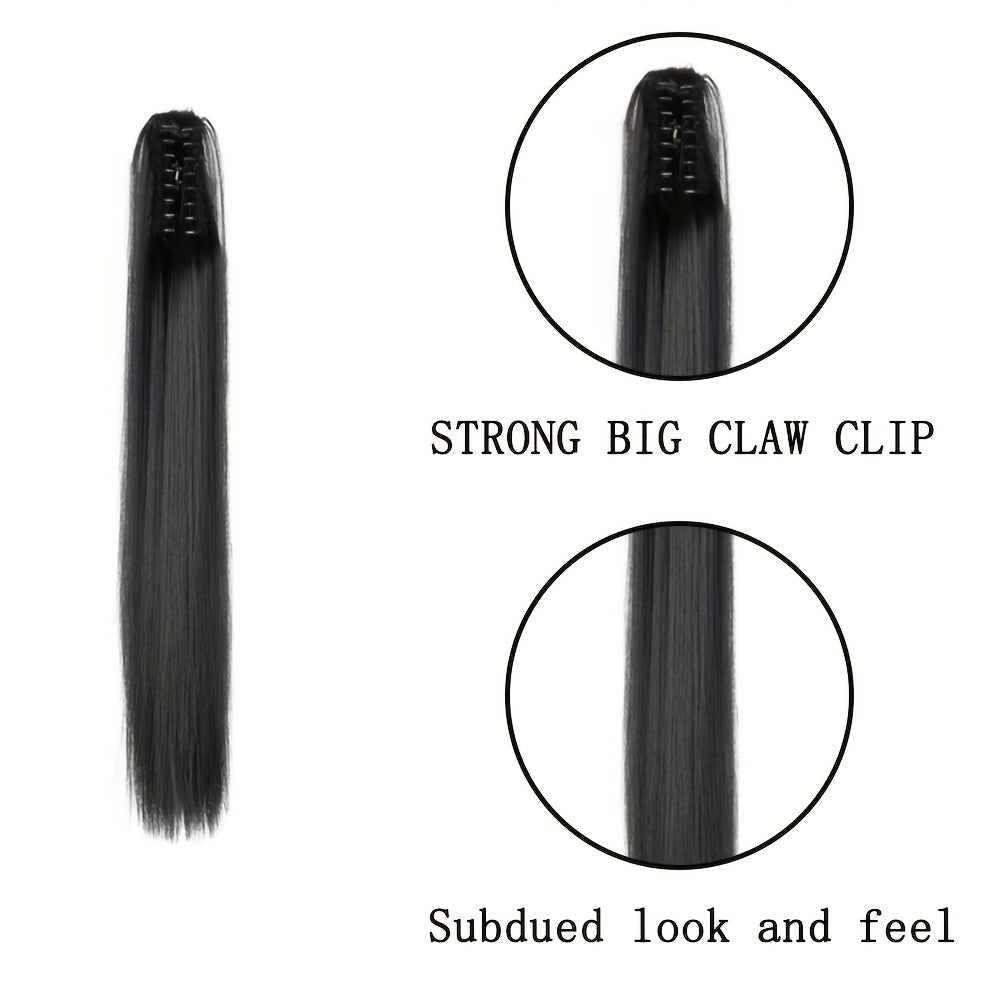 60 96 Cm Long Straight Ponytail Extensions Natural Looking