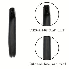 60 96 Cm Long Straight Ponytail Extensions Natural Looking