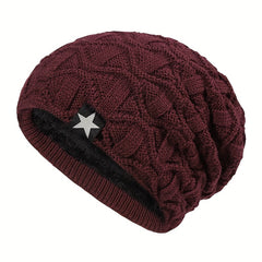 Winter Beanies Velvet Knitted Warm Hat Ear Protection Hat