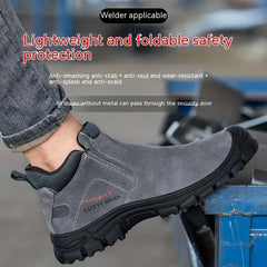 Suede Steel Toe Safety Boots Slip Resistant Insulated Shoes 6KV