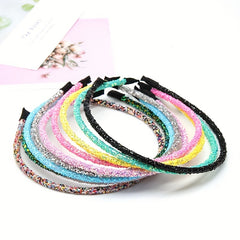 5pcs Girls Sequin Headband Hair Accessories Holiday Gift