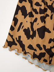 Women's Letter Print Cami & Leopard Shorts Pajama Set