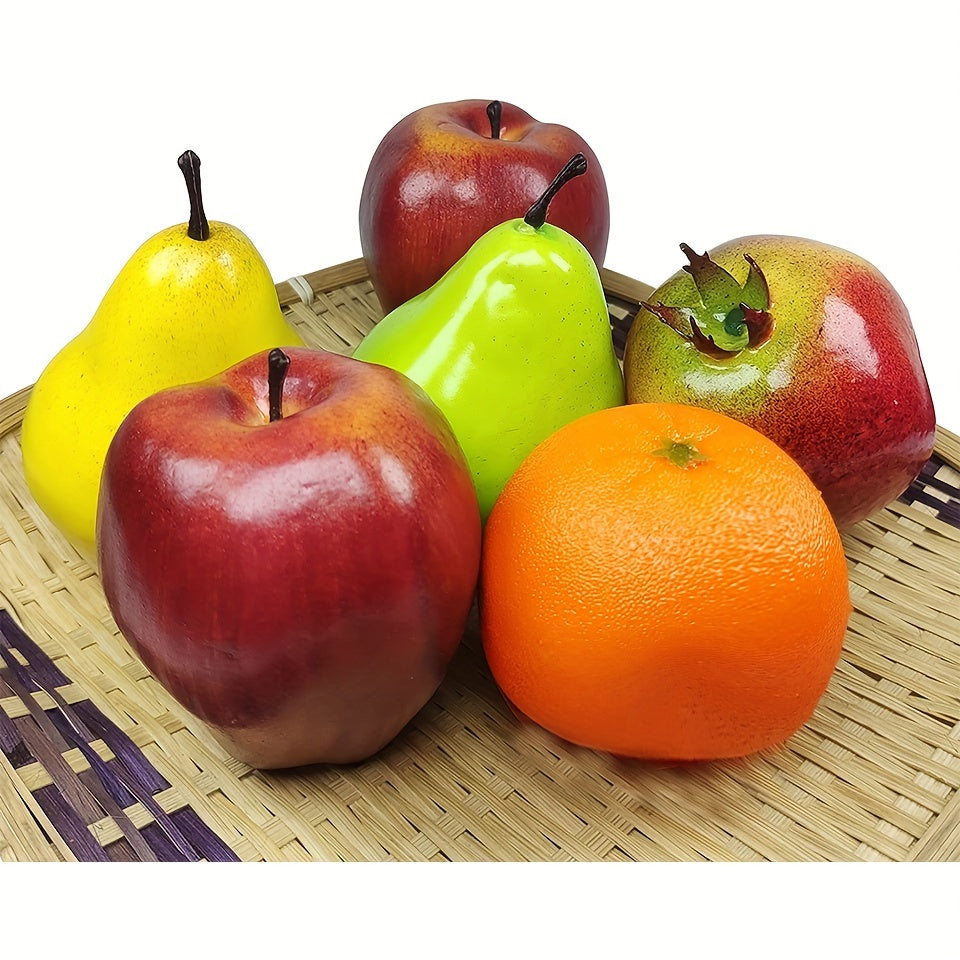 6pcs Realistic Artificial Fruit Set for Home Kitchen Party Decoration