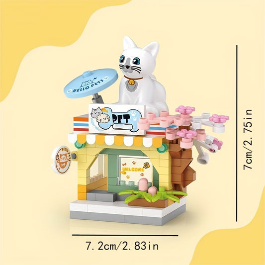 Street Shop Small Shop Building Block Micro Particle Bag