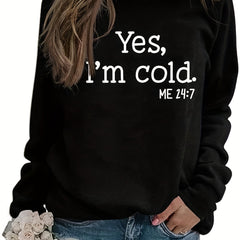 Women's Letter Graphic Fleece Sports Sweatshirt