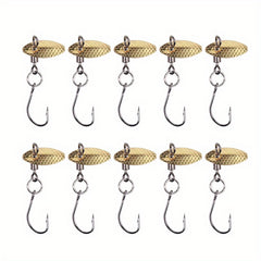 Anmuka 10pcs Carbon Steel Spinnerbait Lures Swivel Sharp Hooks Catch More Fish