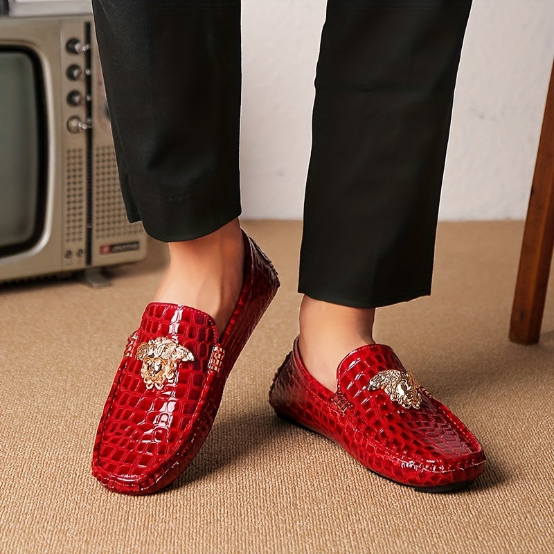 Men's Slip On PU Loafers Casual Outdoor Walking Shoes