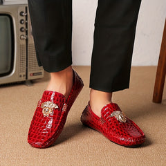 Men's Slip On PU Loafers Casual Outdoor Walking Shoes