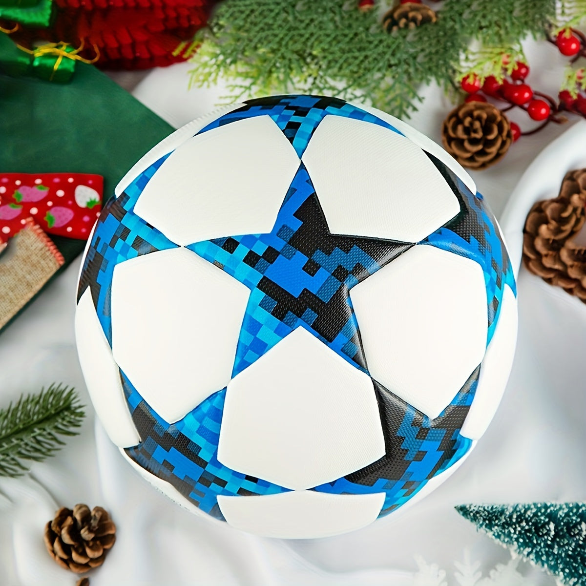 MYOKIA Hand Applied Leather Soccer Ball Seamless Size 5