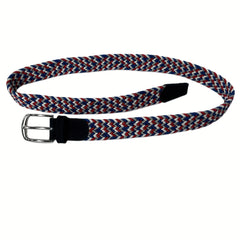 Elastic Sky Square Plaited Belt Men's Canvas Woven Belt