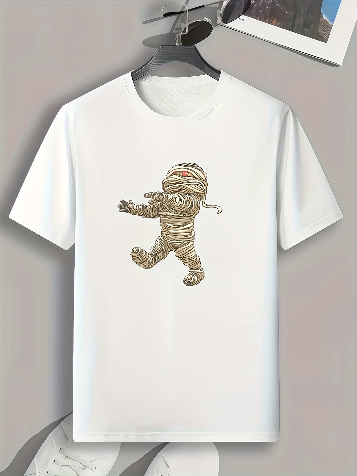 Mummy Print Men's Tee for Halloween