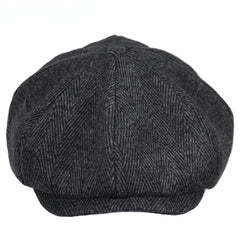 Vintage Herringbone Tweed Newsboy Cap Cosplay Hat