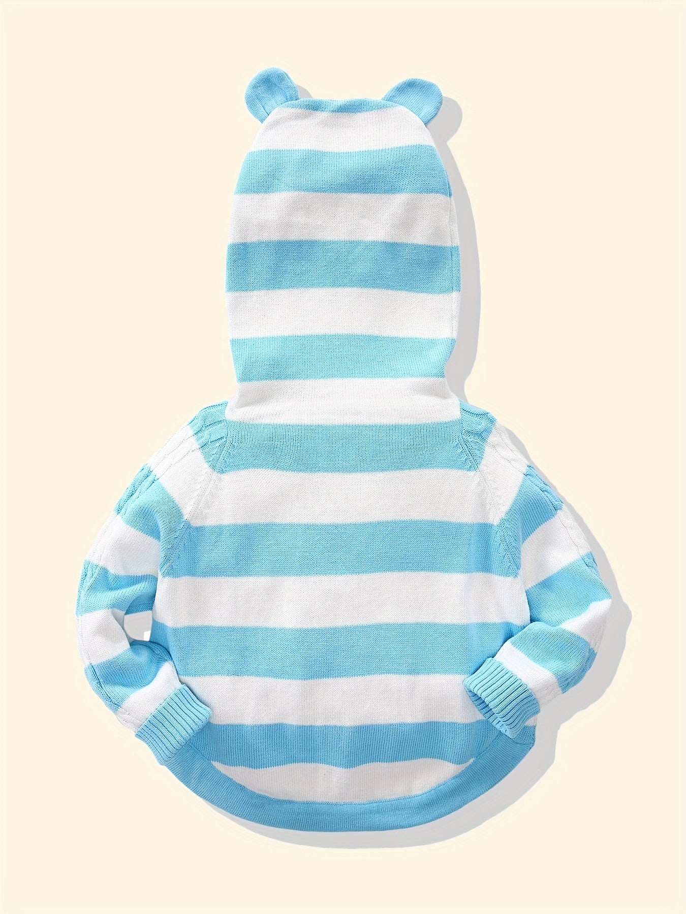 Baby Thin Stripe Hooded Sweater Newborn Cotton Hoodie