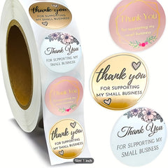 500pcs Thank You Stickers 2 3 Pattern Gift Sealing Christmas Scrapbooking Labels