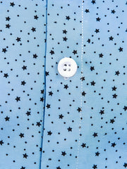 Star Pattern Short Sleeve Dress Shirt Men s Semi Formal Lapel Button Up Shirt