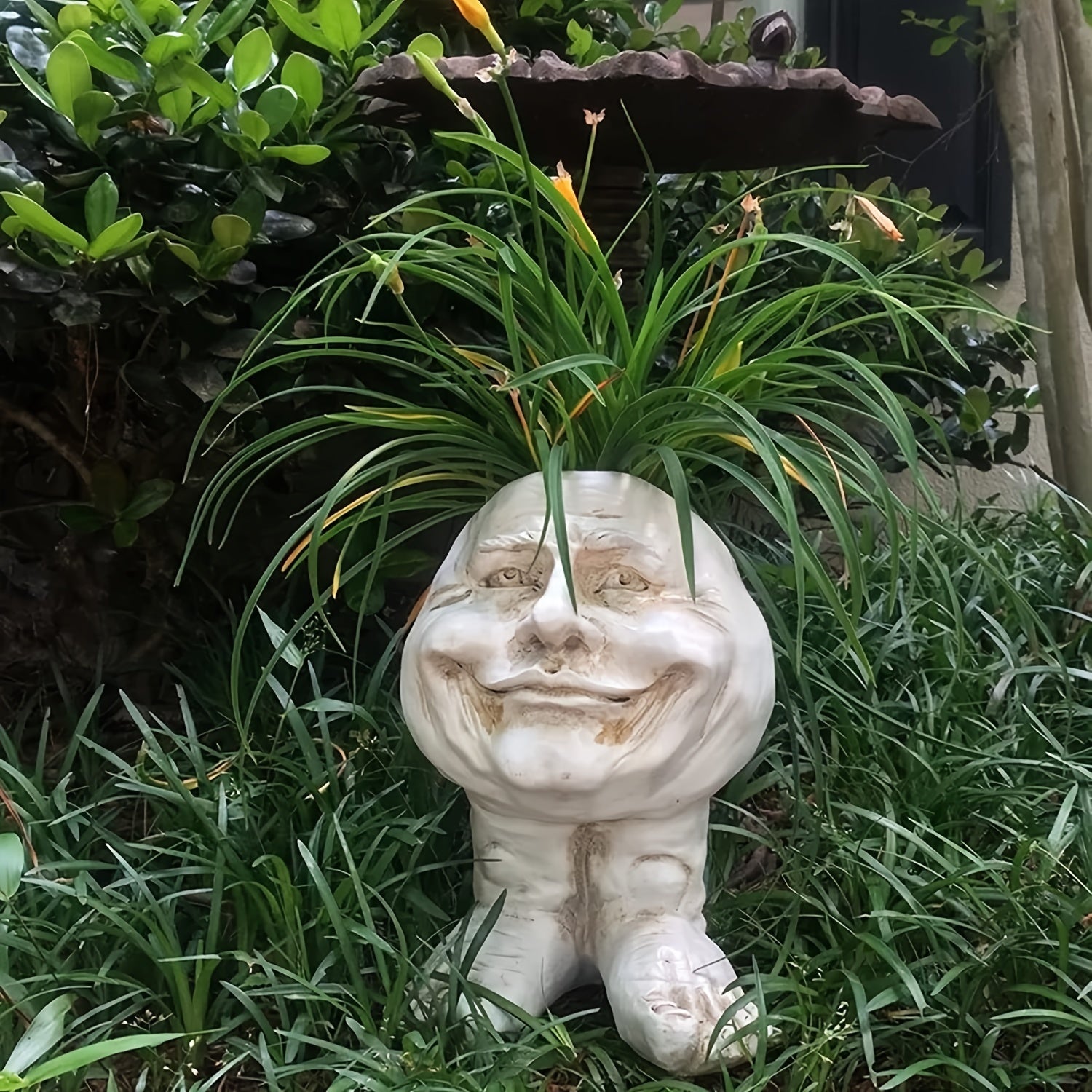 Head Planter Face Flower Pots Resin Head Plan