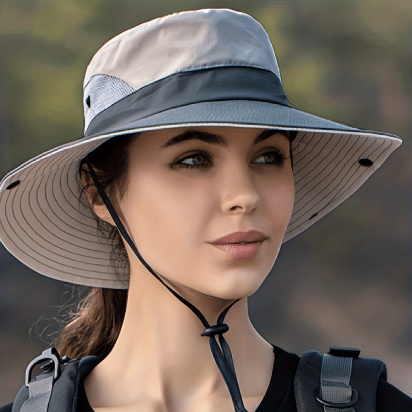Foldable Sun Hat for Women with UV Protection and Ponytail Hole