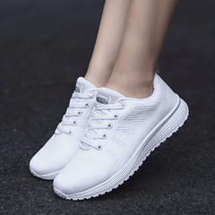 Women's Breathable Lace Up Walking Shoes Lightweight Sneakers