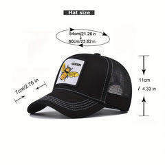 Unisex Sunshade Adjustable Baseball Cap Animal Embroidery