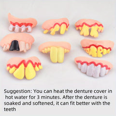 3pc Colorful Prank Dentures Halloween Gags
