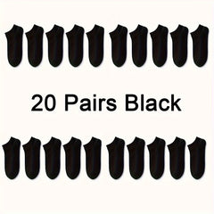 Quick Dry Anti-Odor Sport Socks for Men and Women - 20 Pairs