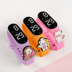 3pcs Animal Doll Electronic Bracelet Watch Set LED for Family Gift