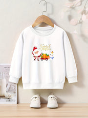 Snowman Graphic Crew Neck Sweatshirt Kids Christmas Gift