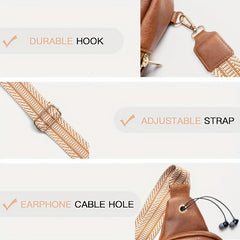 Stylish Small Shoulder Bag with Woven Strap for Women