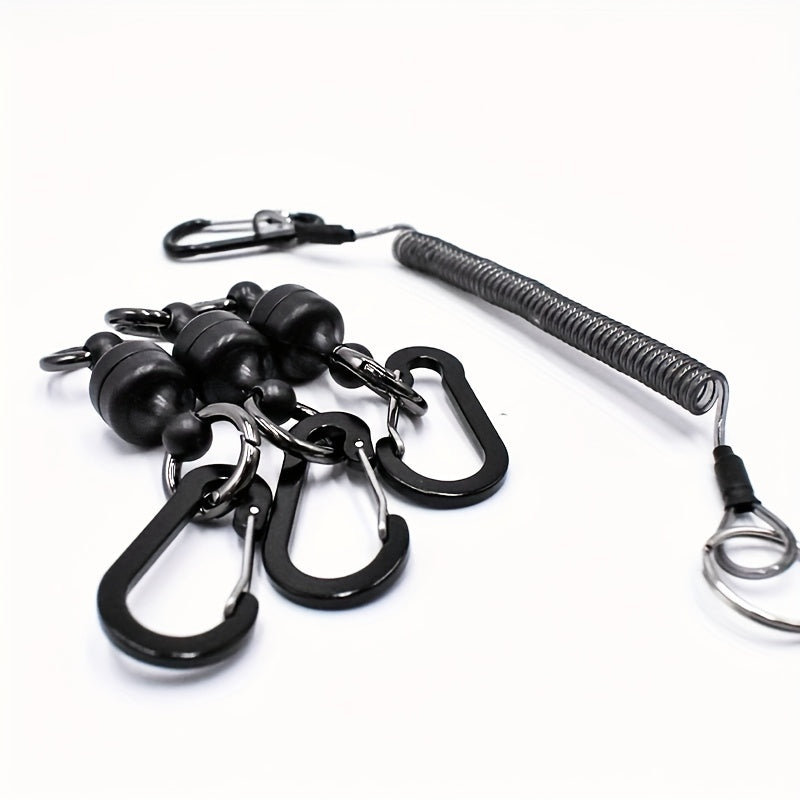 Multifunctional Magnet Keychain Spring Rope Telescopic Keyring
