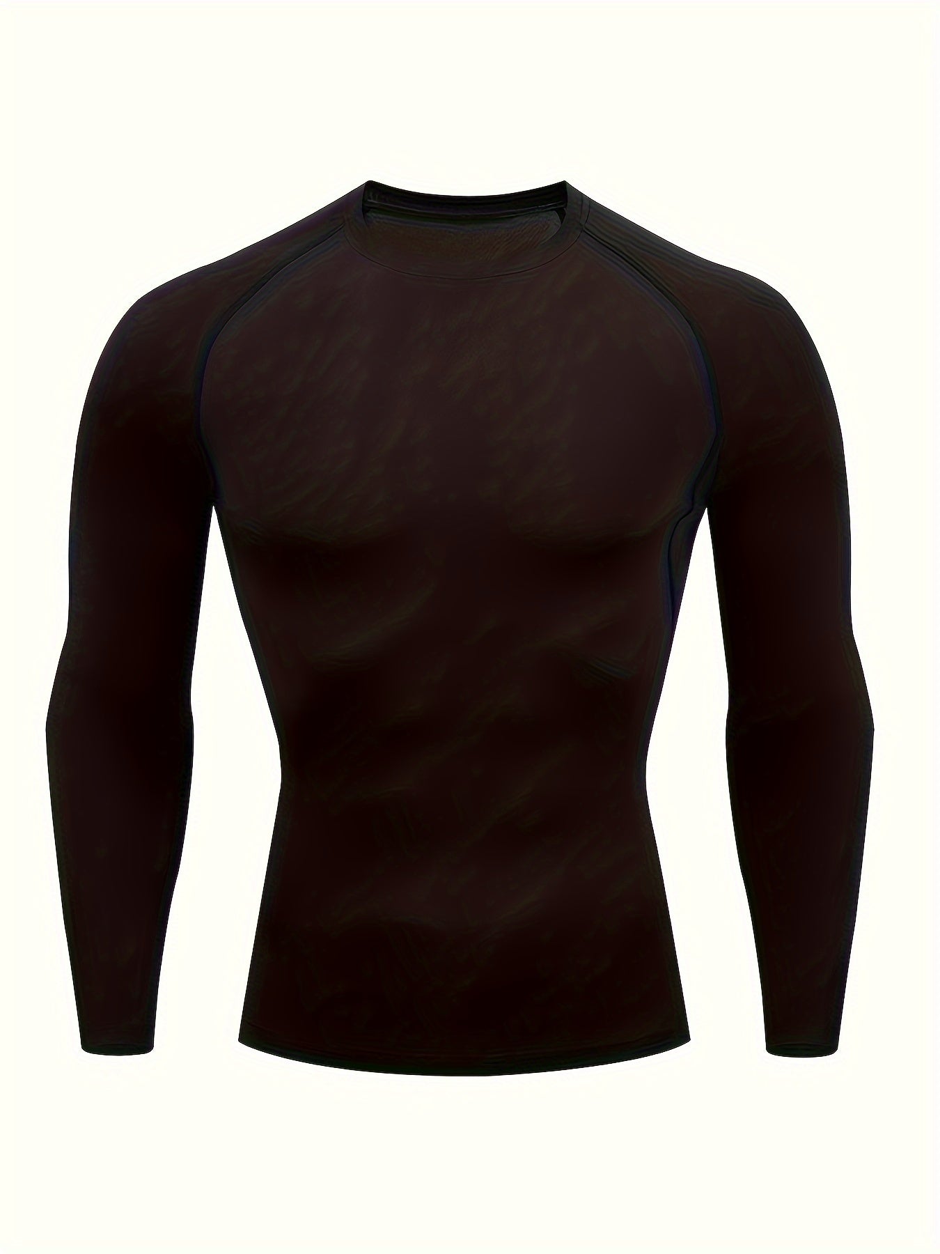Men's Compression Long Sleeve T-Shirt High Stretch Crew Neck - Fitness Training