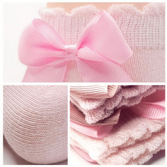 Girls Knee High Socks with Bow Detail