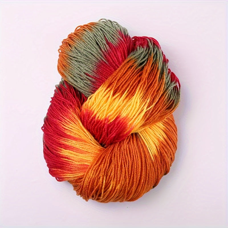 Fancy Segment Dyed Acrylic Wool Yarn Medium Thick Hook Shoe Thread 50g