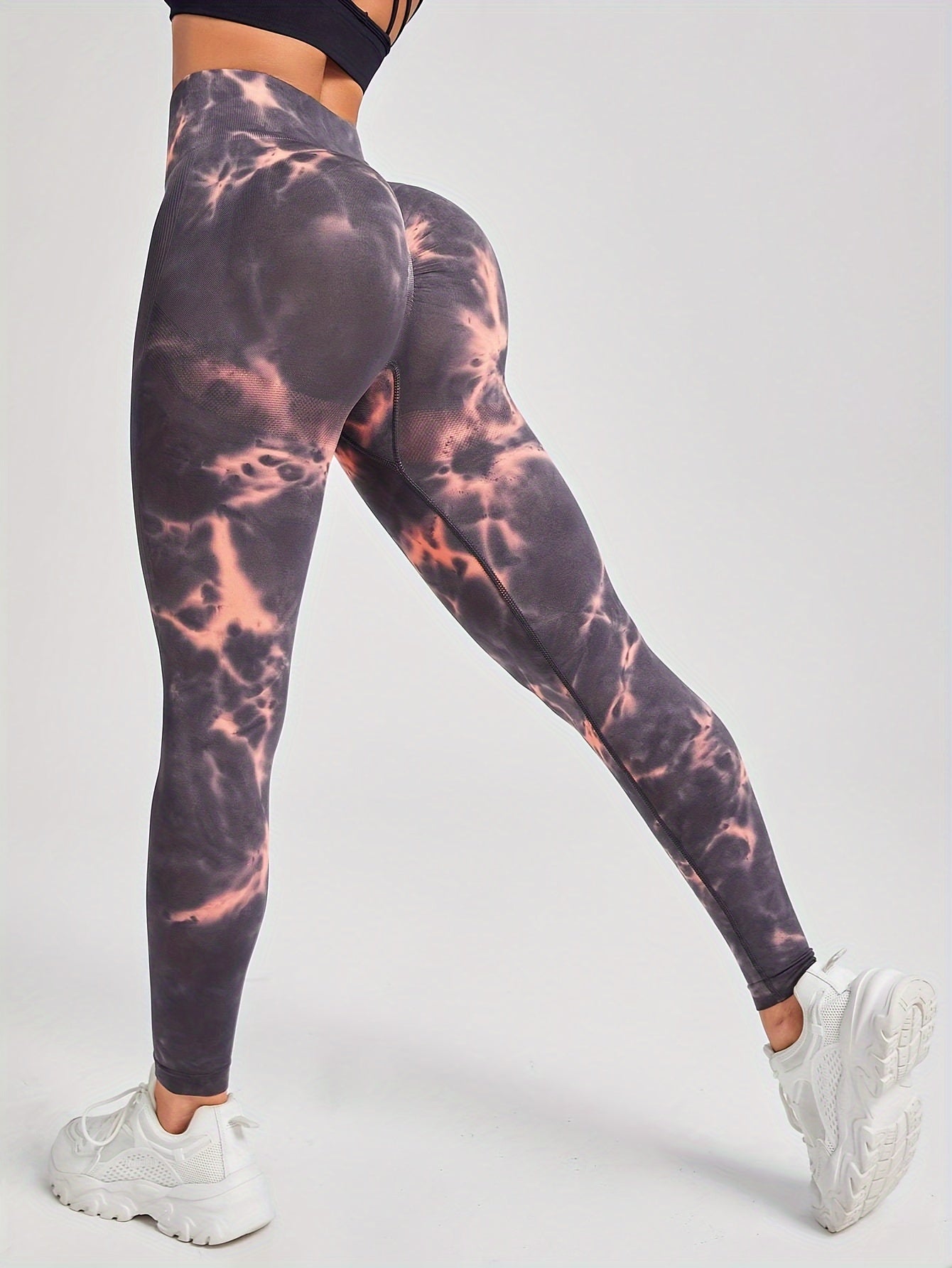 Tie Dye Yoga Workout Pants High Stretch Leggings Women's Activewear