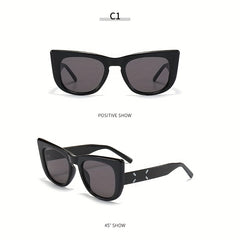 Men's Small Cat Eye Sunglasses with Paper Box