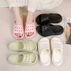 Solid Platform Slippers Thick Bottom Comfortable Sport Slippers