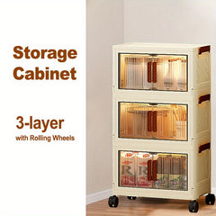 Pretty Foldable Storage Bin Double Door Sundries Storage Box