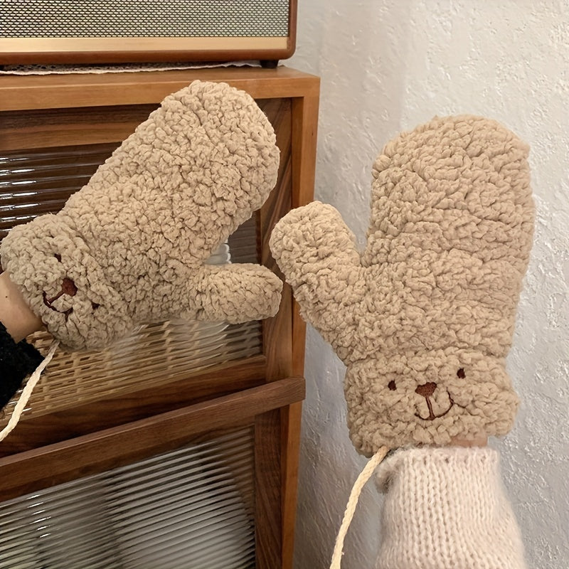 Autumn Winter Velvet Gloves Riding Velvet Warm Gloves