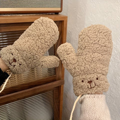 Autumn Winter Velvet Gloves Riding Velvet Warm Gloves