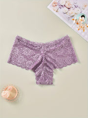 4 Pack Plus Size Romantic Lace Briefs Set