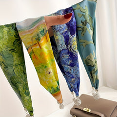 Geometric Neckerchief Scarf with Magnet Buckle