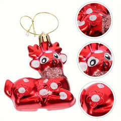 Red Deer Christmas Tree Decoration Set