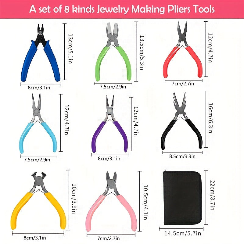 8pcs Jewellery Pliers Kit for Repairs and Crafts