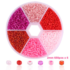 3900 Pcs Glass Pony Beads Colorful Jewelry Making Set DIY Jewelry Accessories