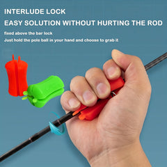 6pcs Portable Fishing Rod Fixed Ball Fishing Pole Clip